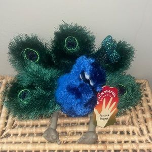 Folkmanis Small Peacock Hand Puppet NWT